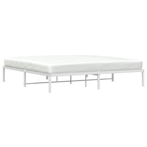 vidaXL Cadre de lit en métal Blanc 200x200 cm