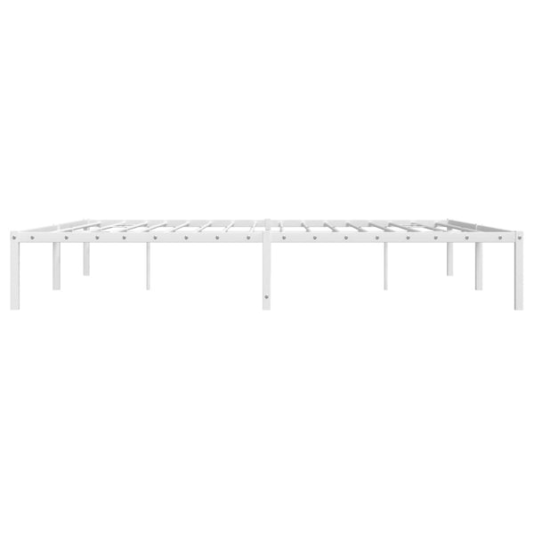 vidaXL Cadre de lit en métal Blanc 200x200 cm