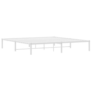 vidaXL Cadre de lit en métal Blanc 200x200 cm