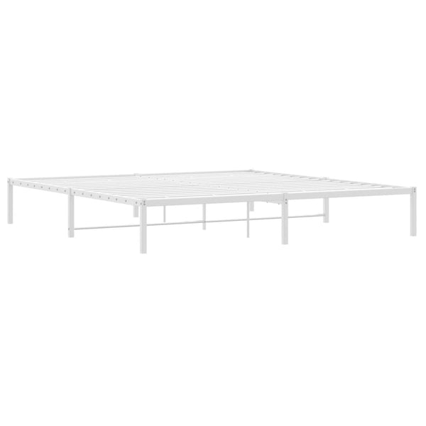 vidaXL Cadre de lit en métal Blanc 200x200 cm