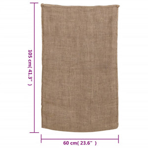 Jutesäcke 5 Stück 60 x 105 cm 100 % Jute 220 g/m²