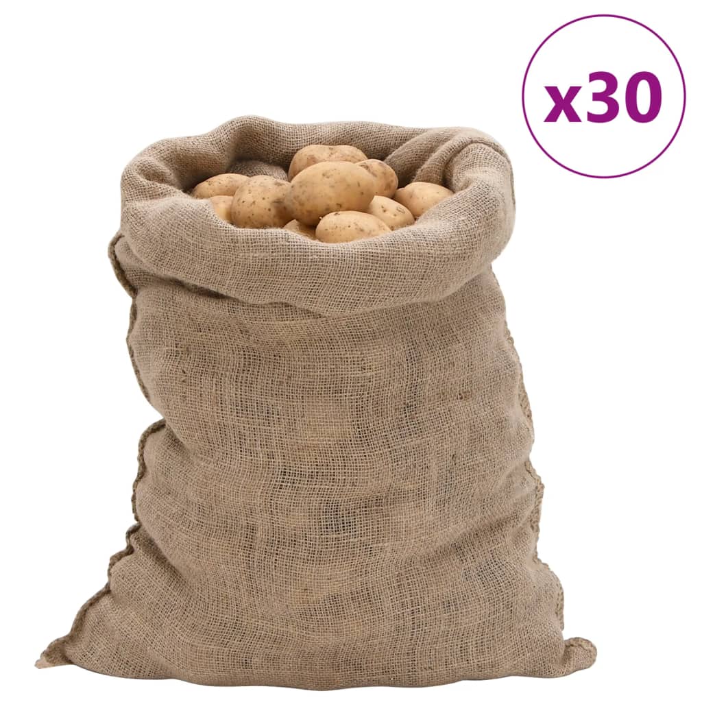 Jutesäcke 30 Stk. 60x105 cm 100% Jute 220 g/m²