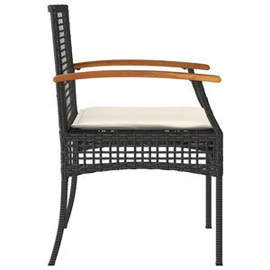 Gartenstühle mit Kissen, 2er Set