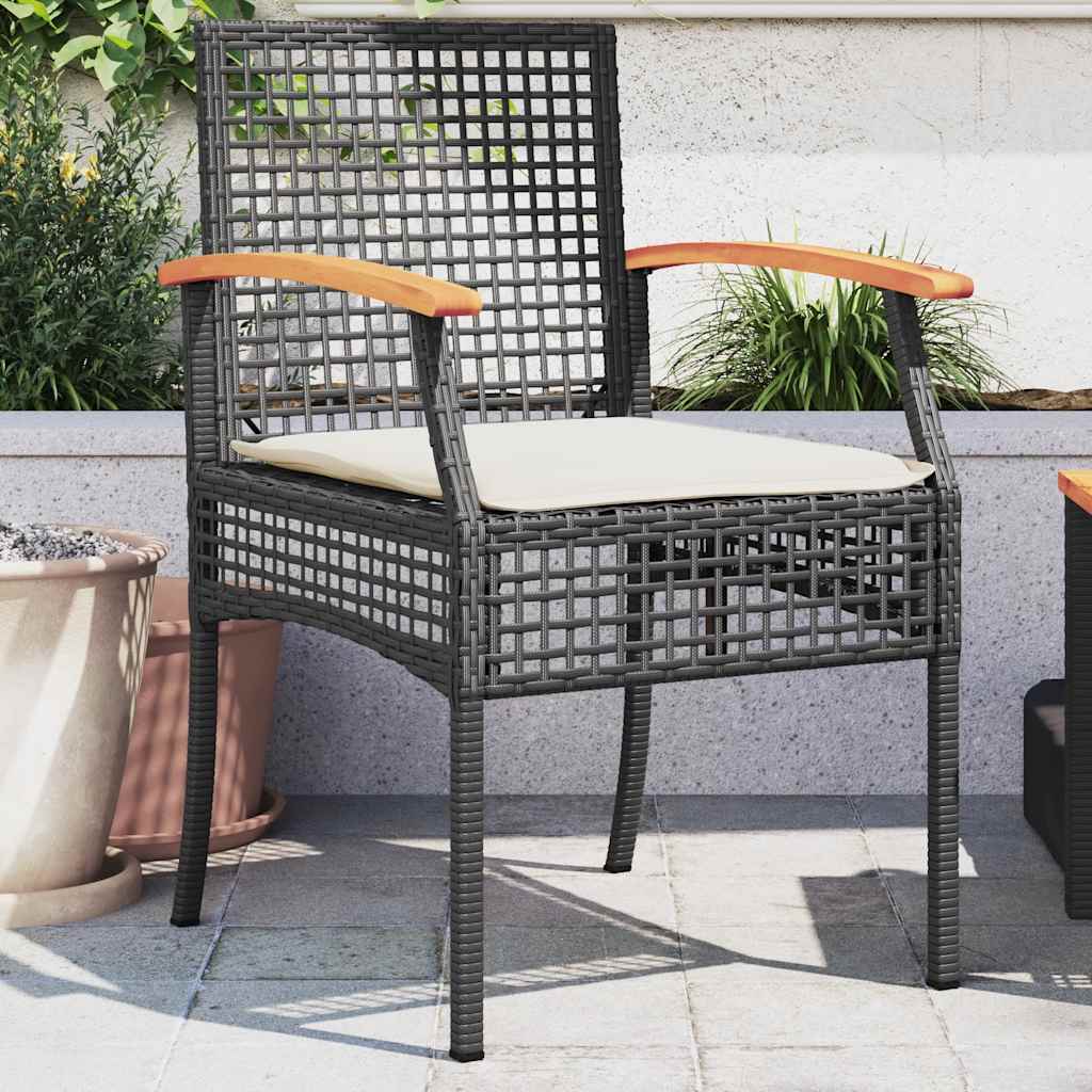 Gartenstühle mit Kissen, 2er Set