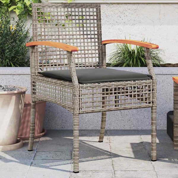 Gartenstühle mit Kissen, 2er Set