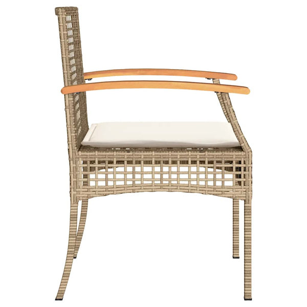 Gartenstühle mit Kissen, 2er-Set