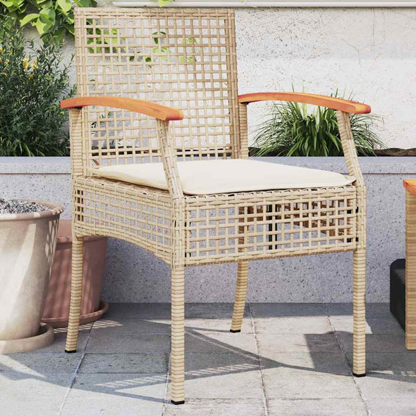 Gartenstühle mit Kissen, 2er-Set