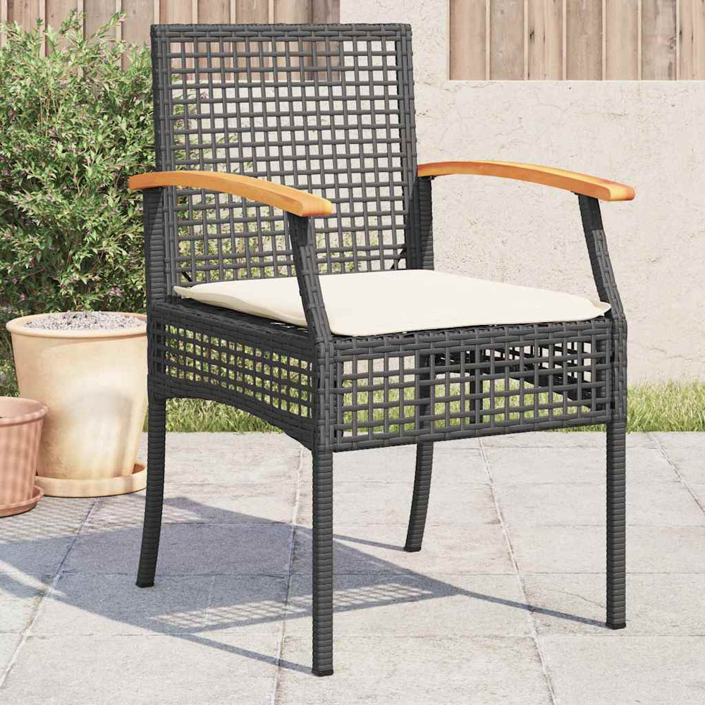 Gartenstühle mit Kissen, 4er Set