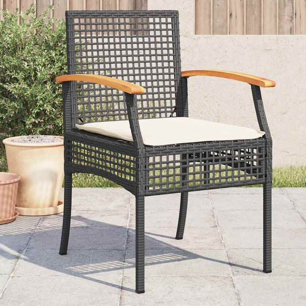 Gartenstühle mit Kissen, 4er Set