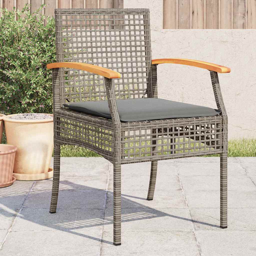 Gartenstühle mit Kissen, 4er Set