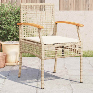 Gartenstühle mit Kissen, 4er Set