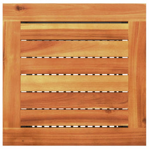 Schwarzer Gartentisch 40x40 cm Poly Rattan Akazie