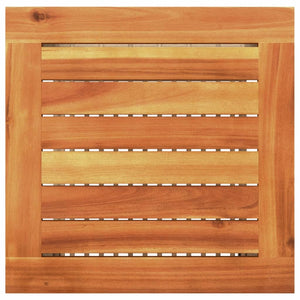Beiger Gartentisch 40x40 cm Poly Rattan Akazie