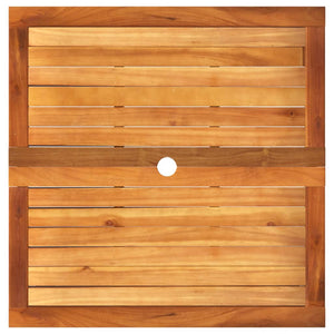 Schwarzer Gartentisch 80x80 cm Poly Rattan