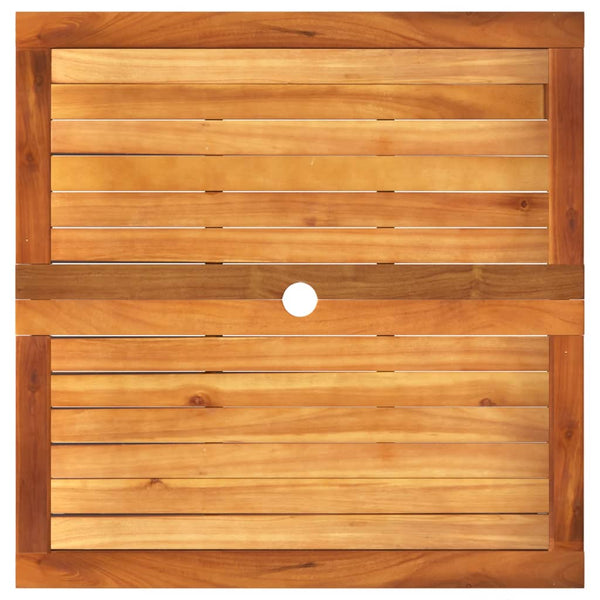 Schwarzer Gartentisch 80x80 cm Poly Rattan