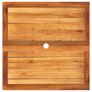 Gartentisch Grau 80x80 cm Poly Rattan Akazie