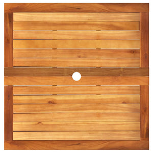 Beiger Poly Rattan Gartentisch 80x80 cm