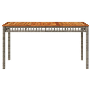 Gartentisch Grau 140x80 cm Poly Rattan