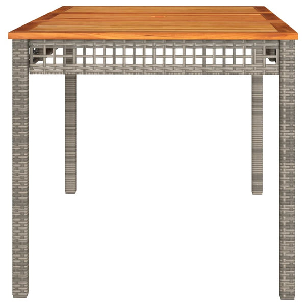 Gartentisch Grau 140x80 cm Poly Rattan