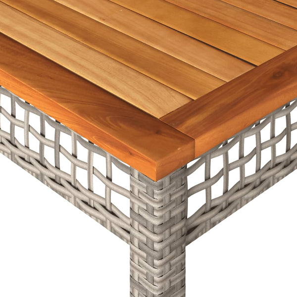 Gartentisch Grau 140x80 cm Poly Rattan