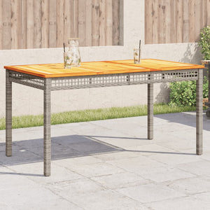 Gartentisch Grau 140x80 cm Poly Rattan