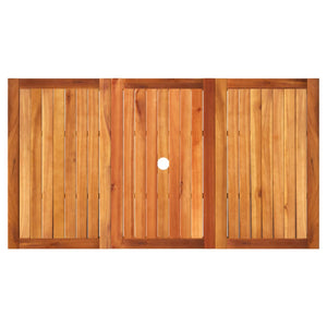 Gartentisch Beige Poly Rattan Akazie 140x80 cm