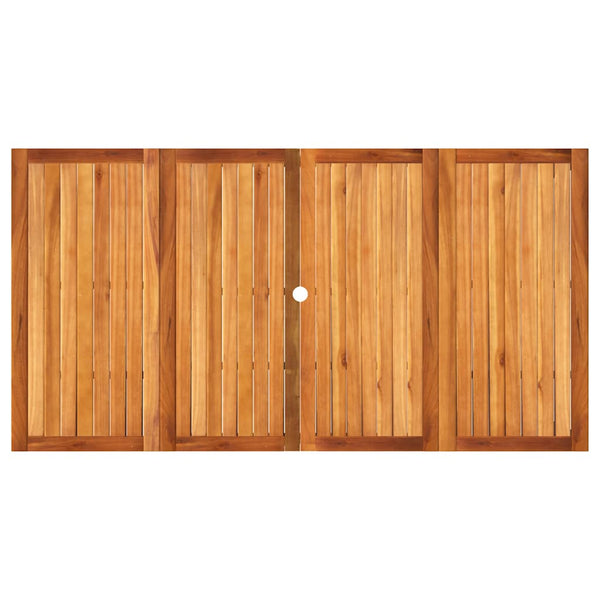 Gartentisch Beige 180x90 cm Poly Rattan Akazie