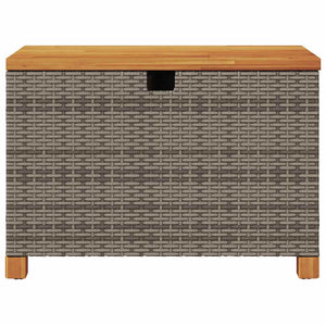 Gartentruhe Grau 80x40x48cm Poly Rattan