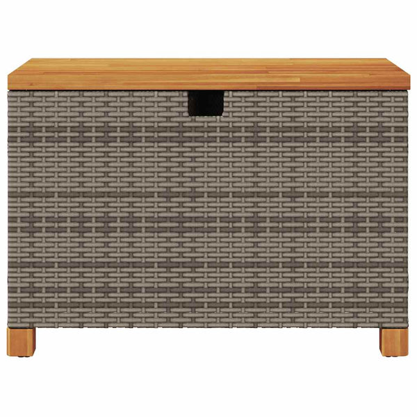 Gartentruhe Grau 80x40x48cm Poly Rattan