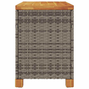 Gartentruhe Grau 80x40x48cm Poly Rattan
