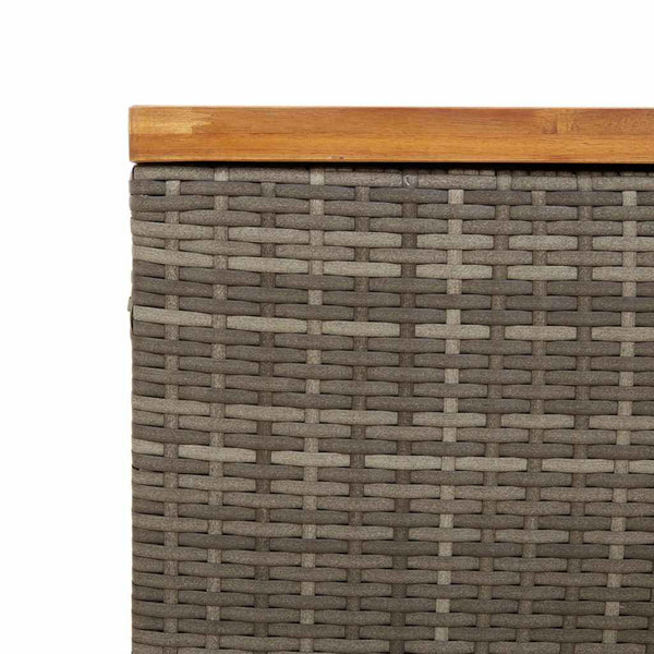 Gartentruhe Grau 80x40x48cm Poly Rattan