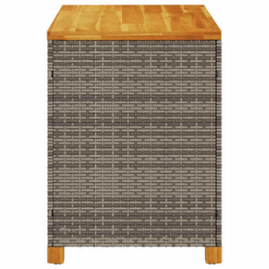 Gartentruhe Grau 110 cm Poly Rattan