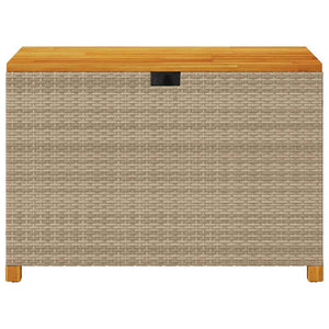 Gartentruhe Beige 110 cm Poly Rattan