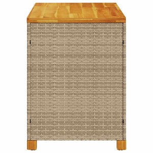 Gartentruhe Beige 110 cm Poly Rattan