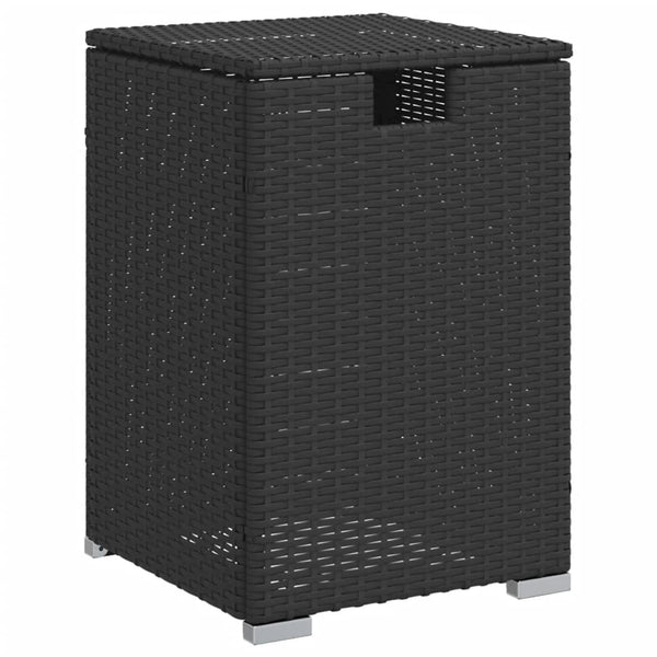 Propan Tank Verstecktisch Schwarz Poly Rattan