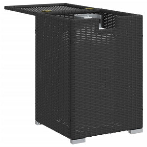 Propan Tank Verstecktisch Schwarz Poly Rattan