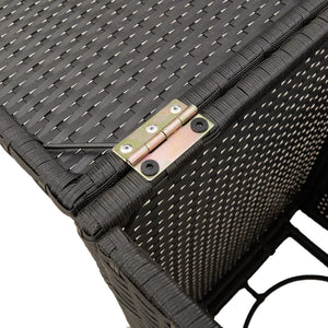 Propan Tank Verstecktisch Schwarz Poly Rattan