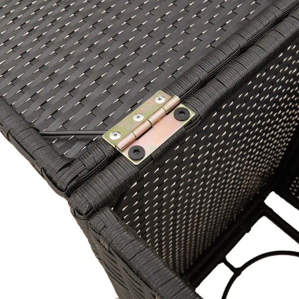 Propan Tank Verstecktisch Schwarz Poly Rattan