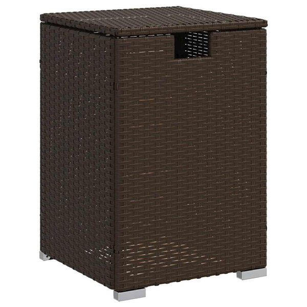 Propan Tank Verstecktisch Braun Poly Rattan