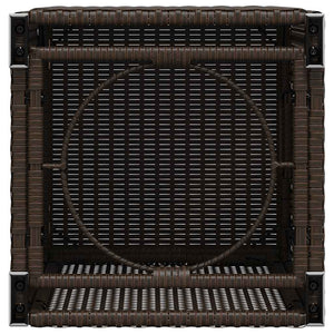 Propan Tank Verstecktisch Braun Poly Rattan