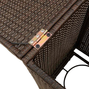 Propan Tank Verstecktisch Braun Poly Rattan