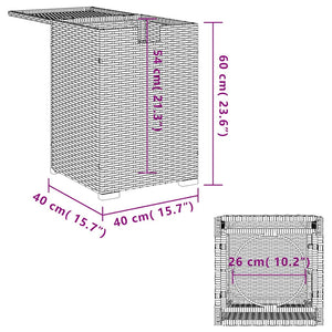 Propan Tank Verstecktisch Braun Poly Rattan
