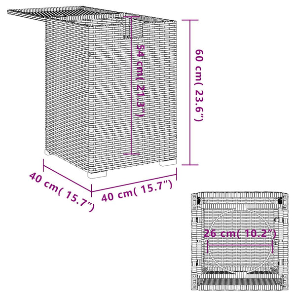 Propan Tank Verstecktisch Braun Poly Rattan