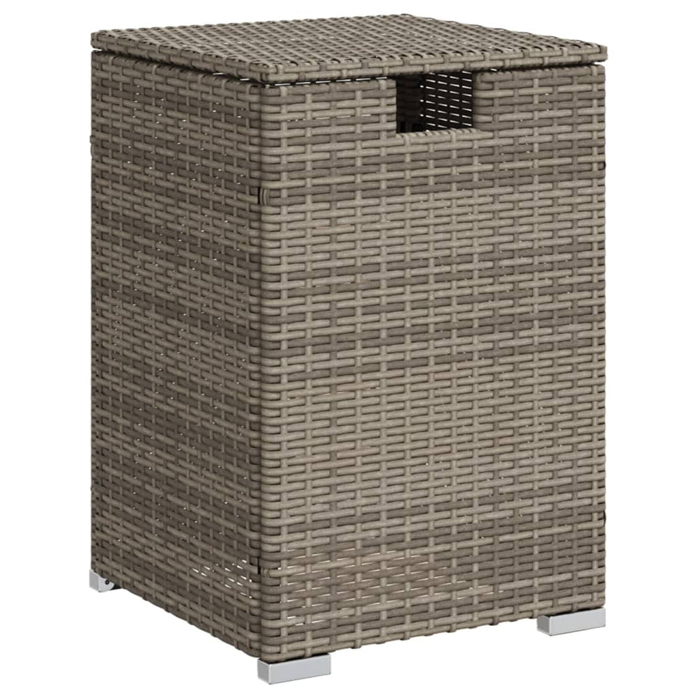 Poly Rattan Propan Tank Verstecktisch Grau 40x40x60cm