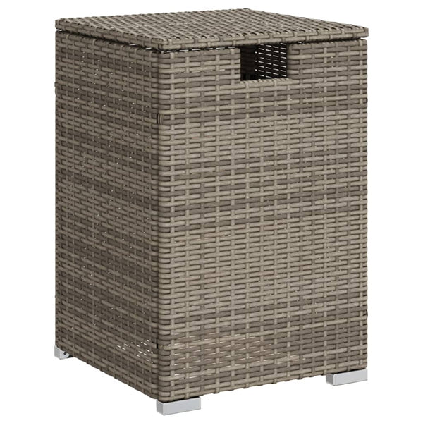Poly Rattan Propan Tank Verstecktisch Grau 40x40x60cm
