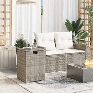 Poly Rattan Propan Tank Verstecktisch Grau 40x40x60cm