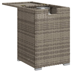 Poly Rattan Propan Tank Verstecktisch Grau 40x40x60cm