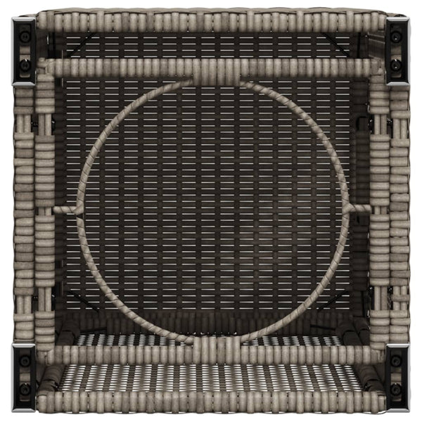 Poly Rattan Propan Tank Verstecktisch Grau 40x40x60cm