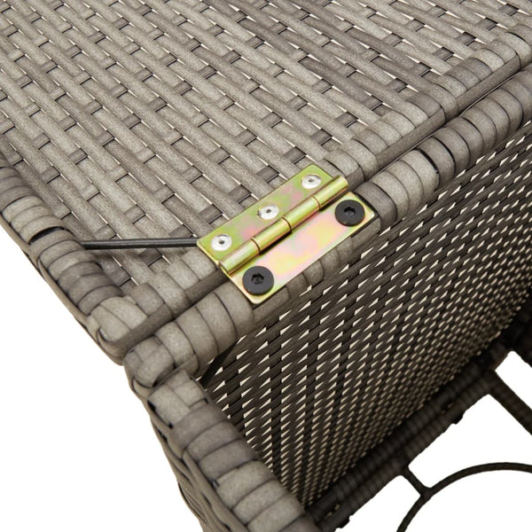 Poly Rattan Propan Tank Verstecktisch Grau 40x40x60cm