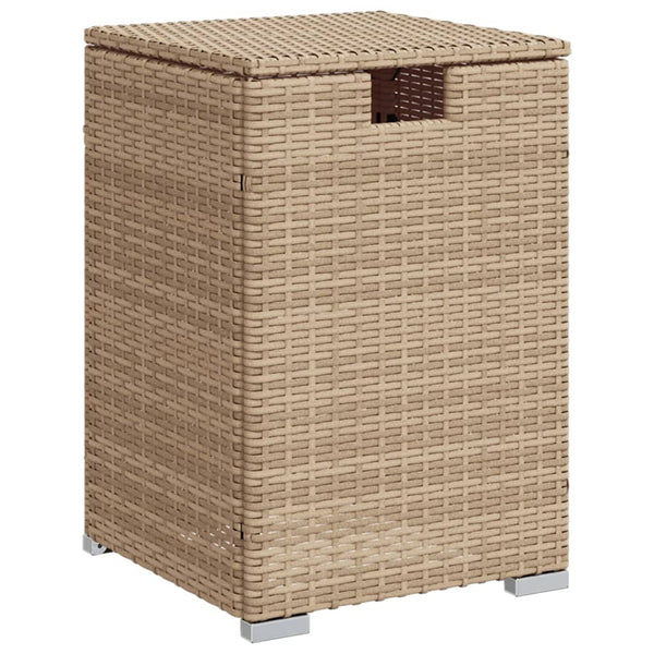 Propan Tank Verstecktisch Beige Poly Rattan
